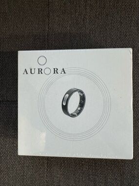 Aurora Smart Ring in Black - Wearable Wellness Ring